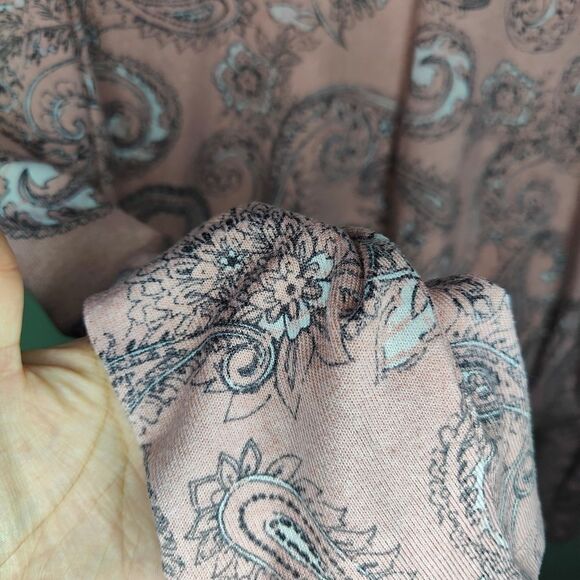 Ellen Tracy Paisley Print Pink Top - Picture 6 of 9